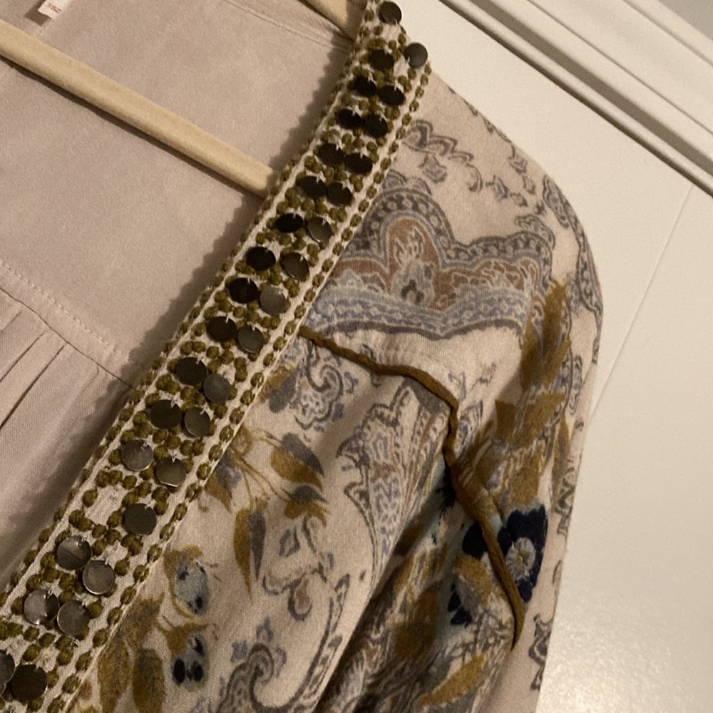 Free People ,  Beige, and Blue Women's Kimono - Picture 3 of 14
